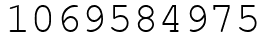Число 1069584975.