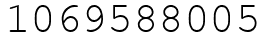Число 1069588005.