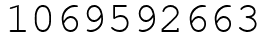 Число 1069592663.