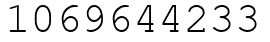 Число 1069644233.