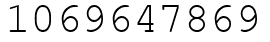 Число 1069647869.