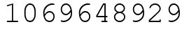 Число 1069648929.