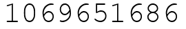 Число 1069651686.
