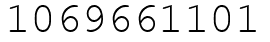 Число 1069661101.