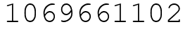 Число 1069661102.