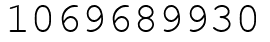 Число 1069689930.