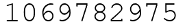 Число 1069782975.