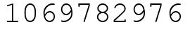 Число 1069782976.