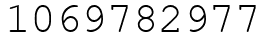 Число 1069782977.