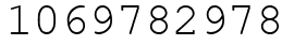 Число 1069782978.