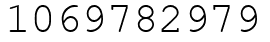 Число 1069782979.