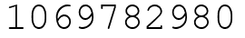 Число 1069782980.