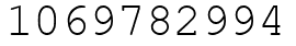 Число 1069782994.