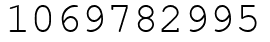 Число 1069782995.