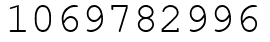 Число 1069782996.