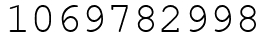 Число 1069782998.