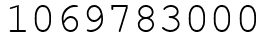Число 1069783000.