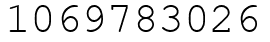 Число 1069783026.