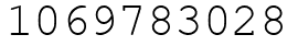 Число 1069783028.