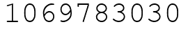 Число 1069783030.