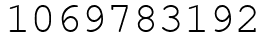 Число 1069783192.