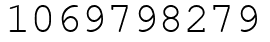 Число 1069798279.