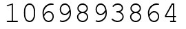 Число 1069893864.