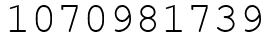 Число 1070981739.