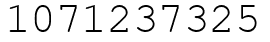 Число 1071237325.