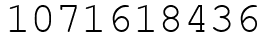 Число 1071618436.