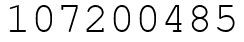 Число 107200485.