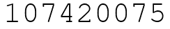 Число 107420075.