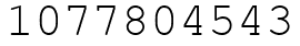 Число 1077804543.
