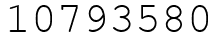 Число 10793580.