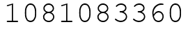 Число 1081083360.