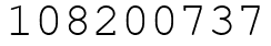 Число 108200737.