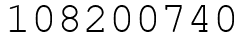 Число 108200740.