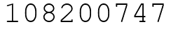 Число 108200747.