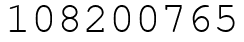 Число 108200765.