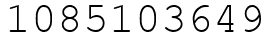 Число 1085103649.