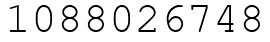 Число 1088026748.