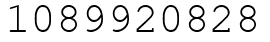 Число 1089920828.