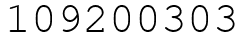 Число 109200303.