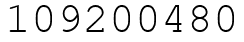 Число 109200480.