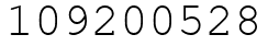 Число 109200528.