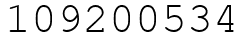 Число 109200534.