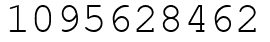 Число 1095628462.