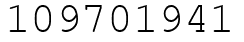 Число 109701941.