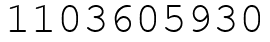 Число 1103605930.