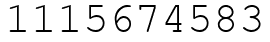Число 1115674583.